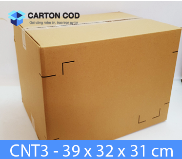 Thùng Carton 3 Lớp — 39 × 32 × 31 cm