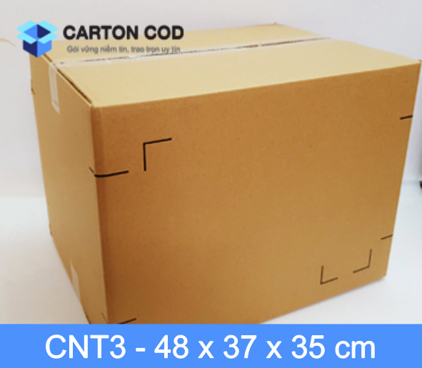 Thùng Carton 3 Lớp — 48 × 37 × 35 cm